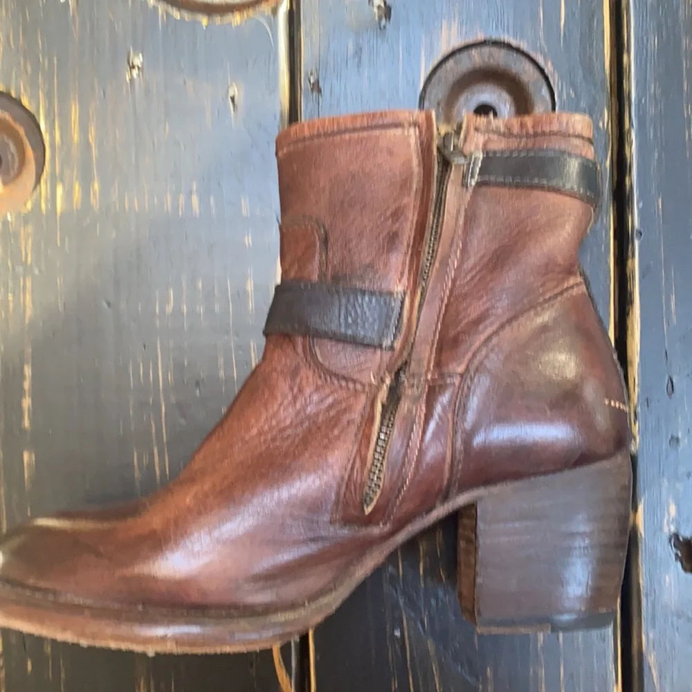 Bed Stu Ankle Boots with Double Buckle detail - Picture 10 of 14